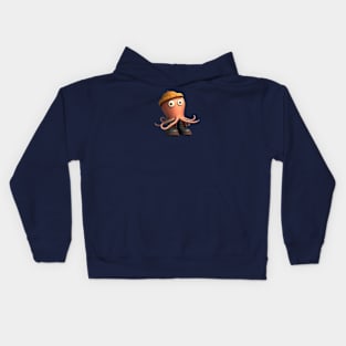 Octopus in Boots Kids Hoodie